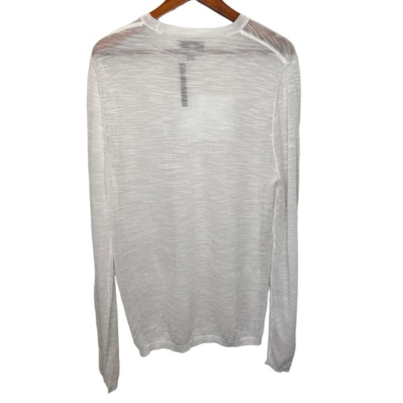 ASOS White Sheer Scoop Neck Long Sleeve Shirt Size 2XL NWT - Picture 2 of 7